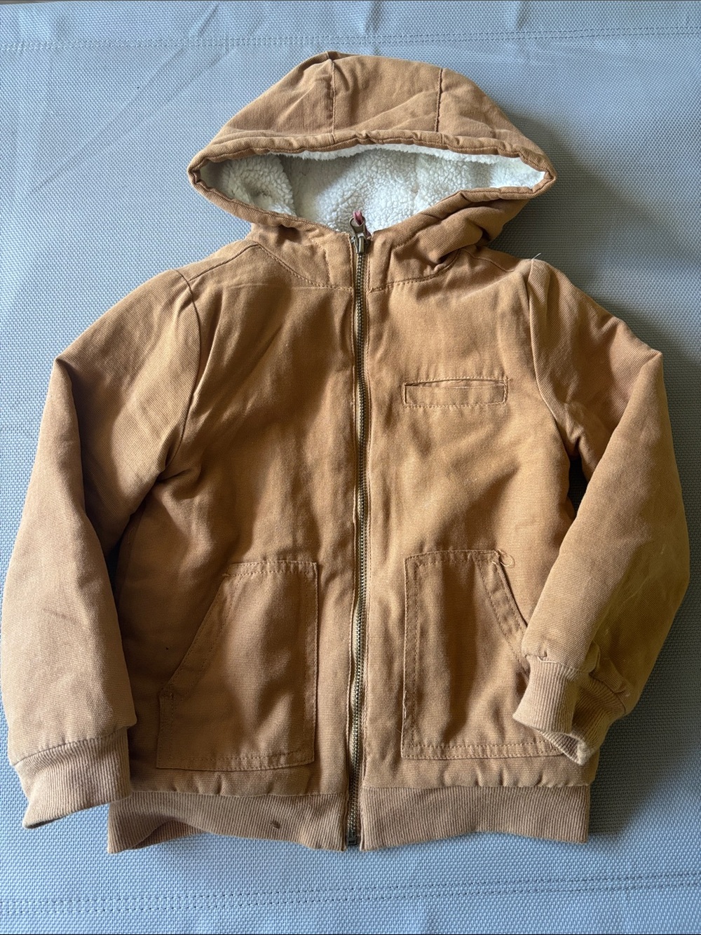 Telluride Kids Hooded Sherpa-Lined canvas utility Jacket 5T